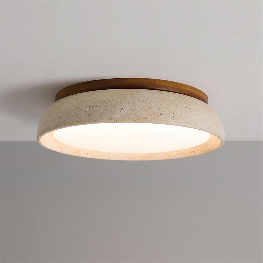 Ritta Lampada da Soffitto in Pietra Travertino