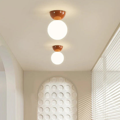 Vintage Metallo Vetro Plafoniera Rosso Verde Cromo