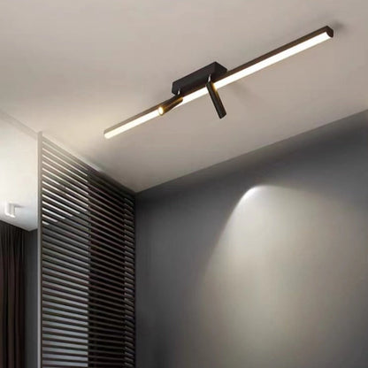 Aim Moderno LED Plafoniera Nero Lineare Semplice