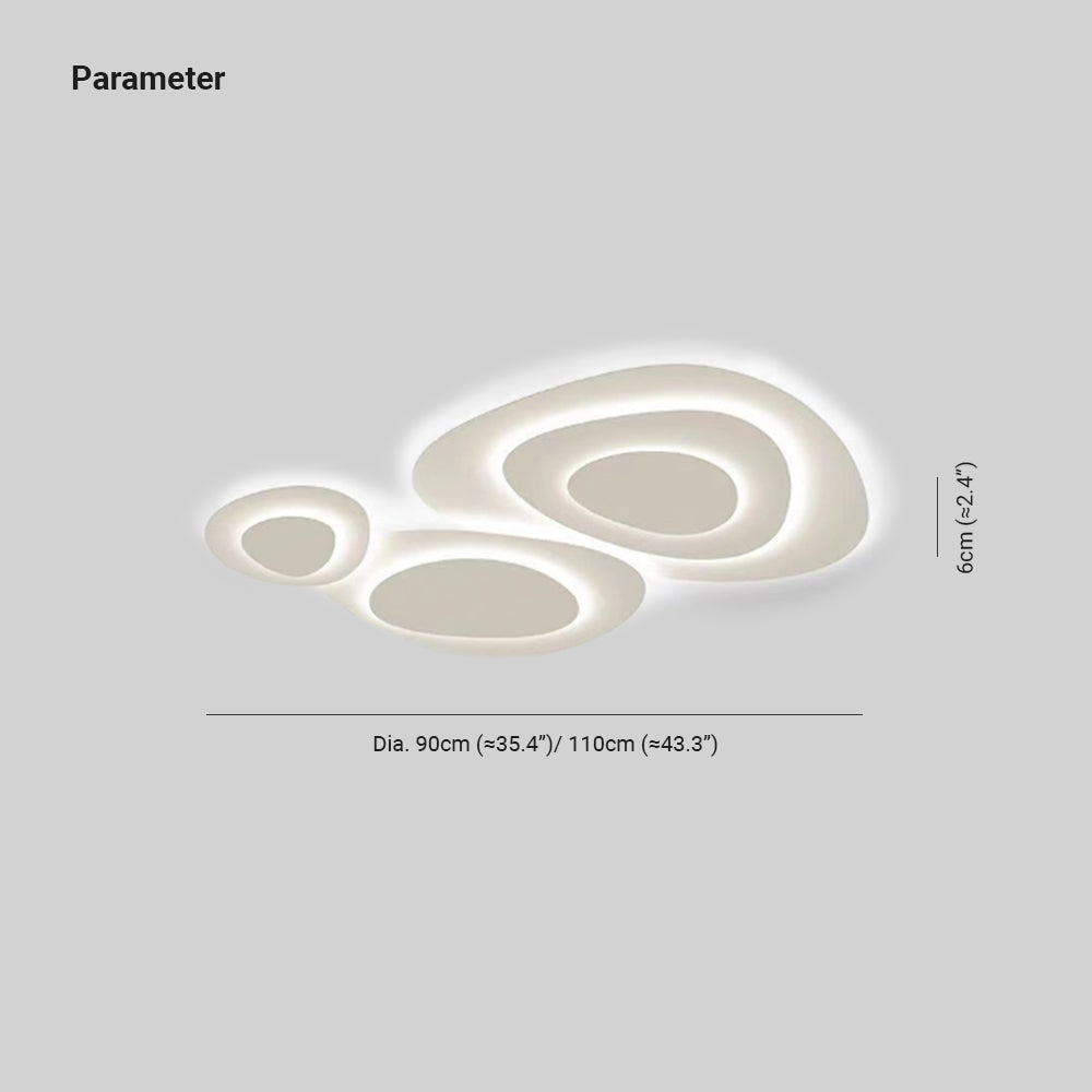Plafoniera Moderna in Metallo Bianco