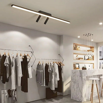 Aim Moderno LED Plafoniera Nero Lineare Semplice