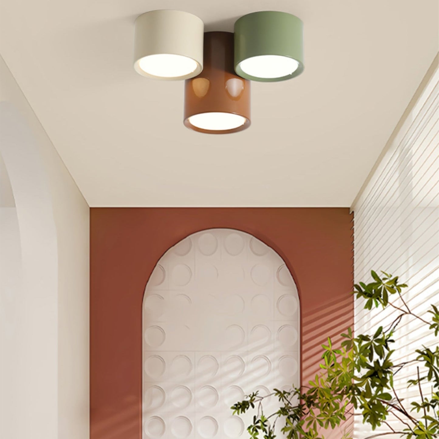 Aria Lampada da Soffitto Combinata Colorata