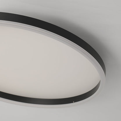 Minimalista LED Plafoniera Anello Metallo Nero
