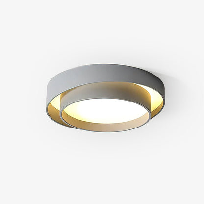 Lampada da Soffitto con Doppio Anello a Forma Cilindrica