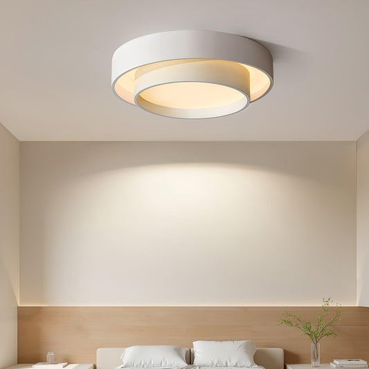 Lampada da Soffitto con Doppio Anello a Forma Cilindrica