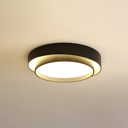 Lampada da Soffitto con Doppio Anello a Forma Cilindrica