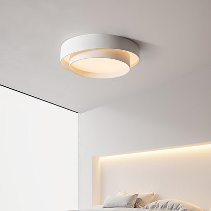 Lampada da Soffitto con Doppio Anello a Forma Cilindrica
