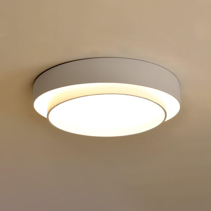 Lampada da Soffitto con Doppio Anello a Forma Cilindrica