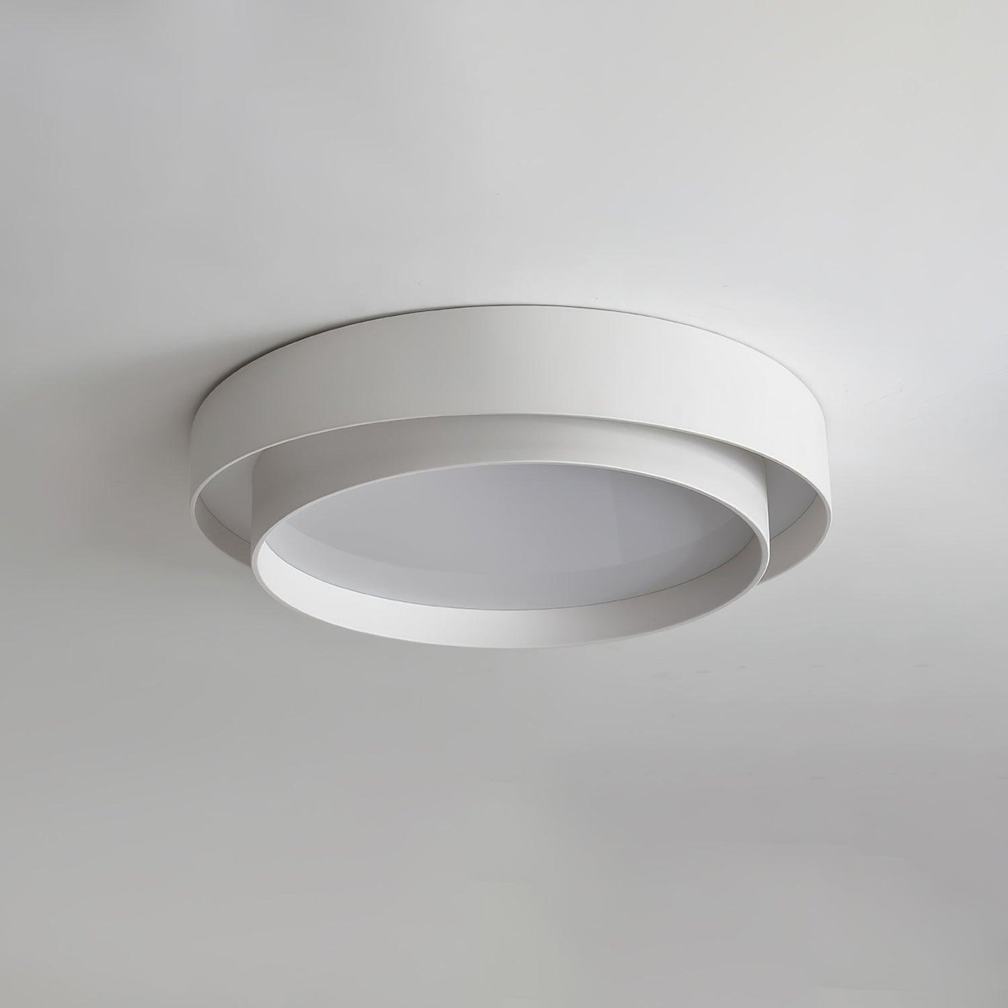 Lampada da Soffitto con Doppio Anello a Forma Cilindrica