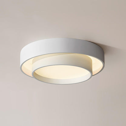 Lampada da Soffitto con Doppio Anello a Forma Cilindrica