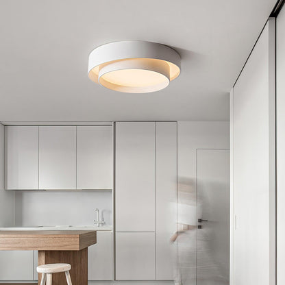 Lampada da Soffitto con Doppio Anello a Forma Cilindrica