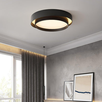 Lampada da Soffitto con Doppio Anello a Forma Cilindrica