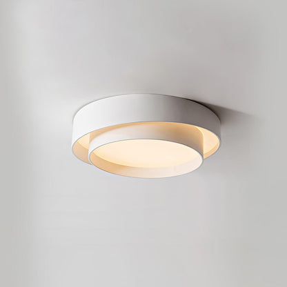 Lampada da Soffitto con Doppio Anello a Forma Cilindrica