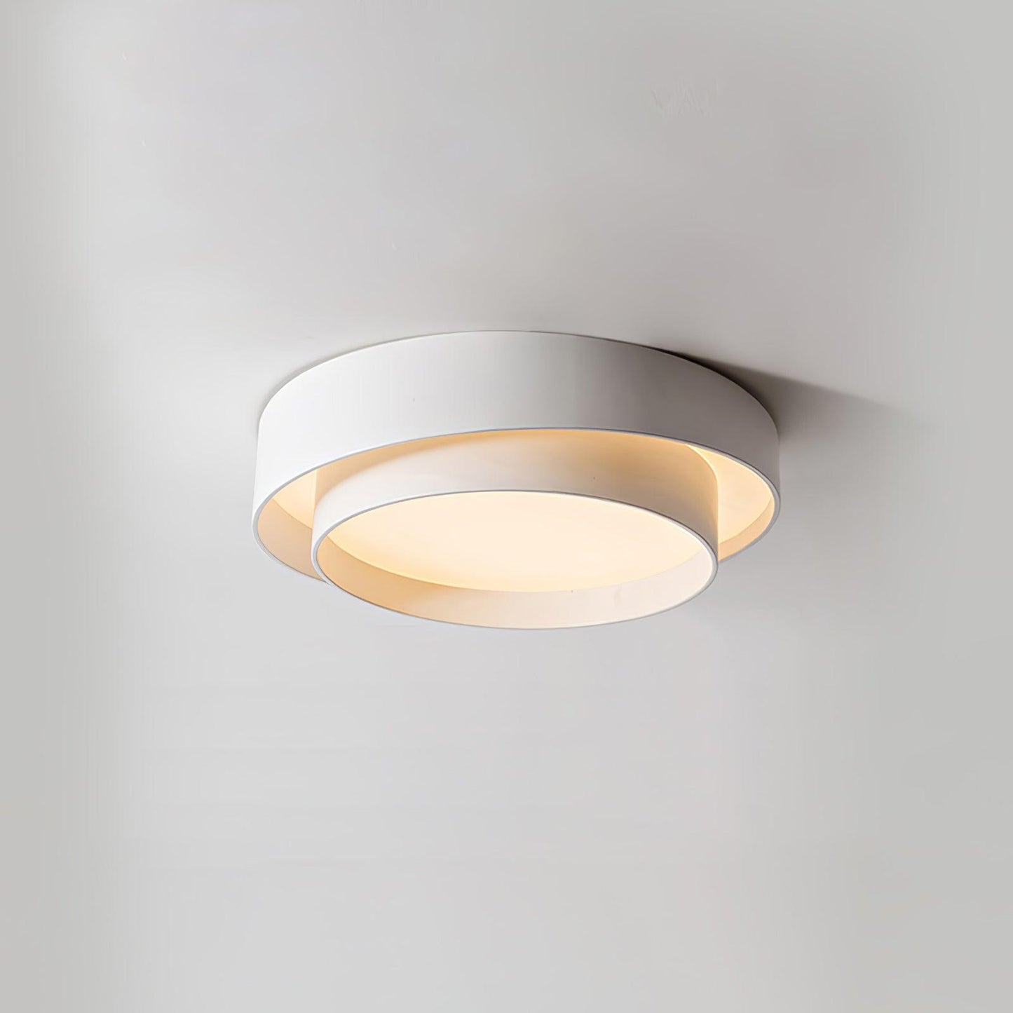 Lampada da Soffitto con Doppio Anello a Forma Cilindrica