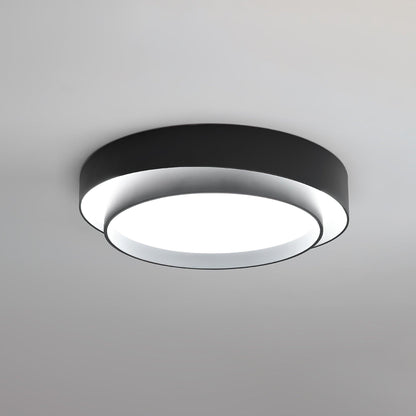 Lampada da Soffitto con Doppio Anello a Forma Cilindrica