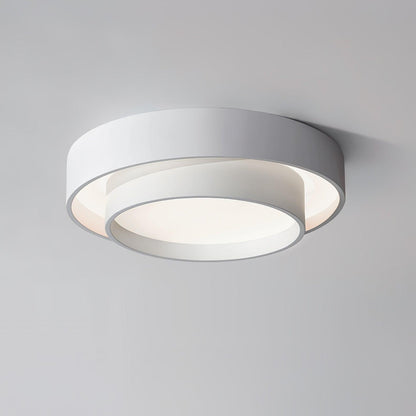 Lampada da Soffitto con Doppio Anello a Forma Cilindrica