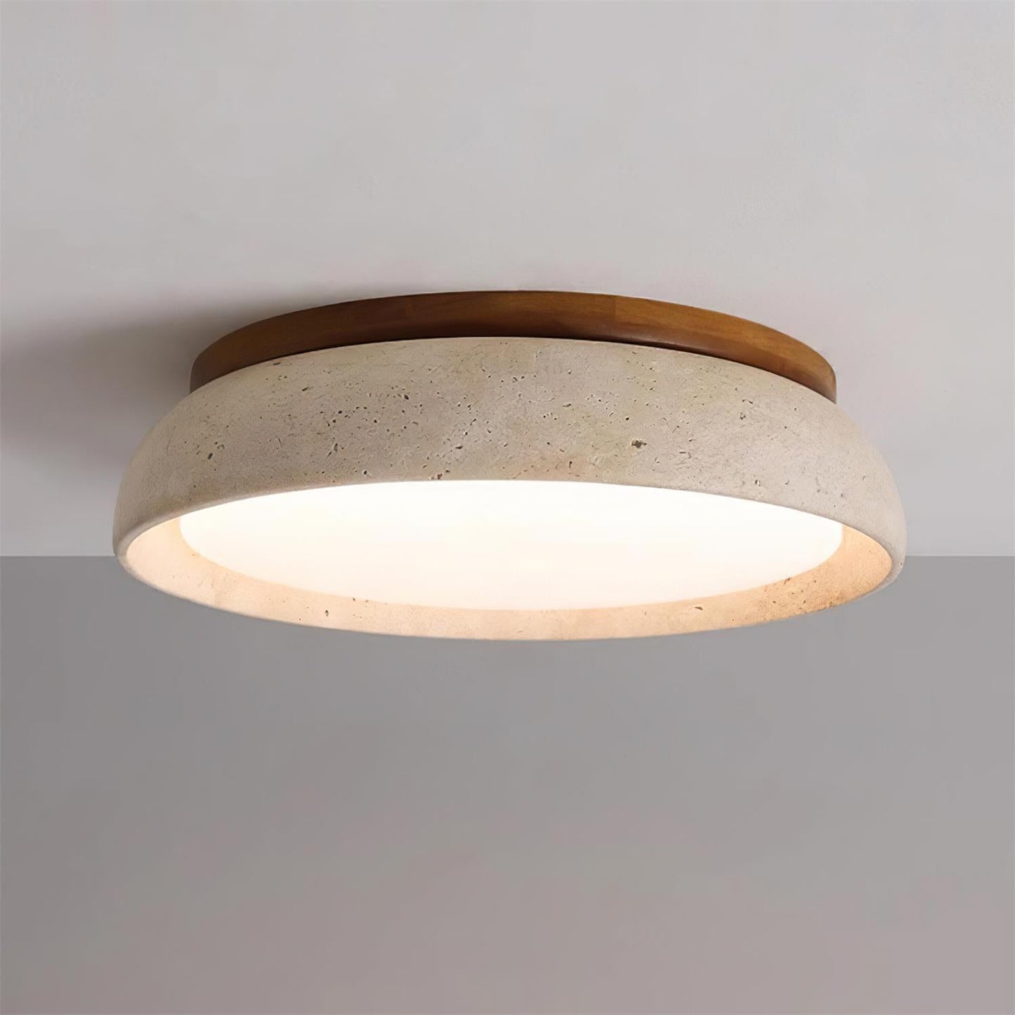Ritta Lampada da Soffitto in Pietra Travertino