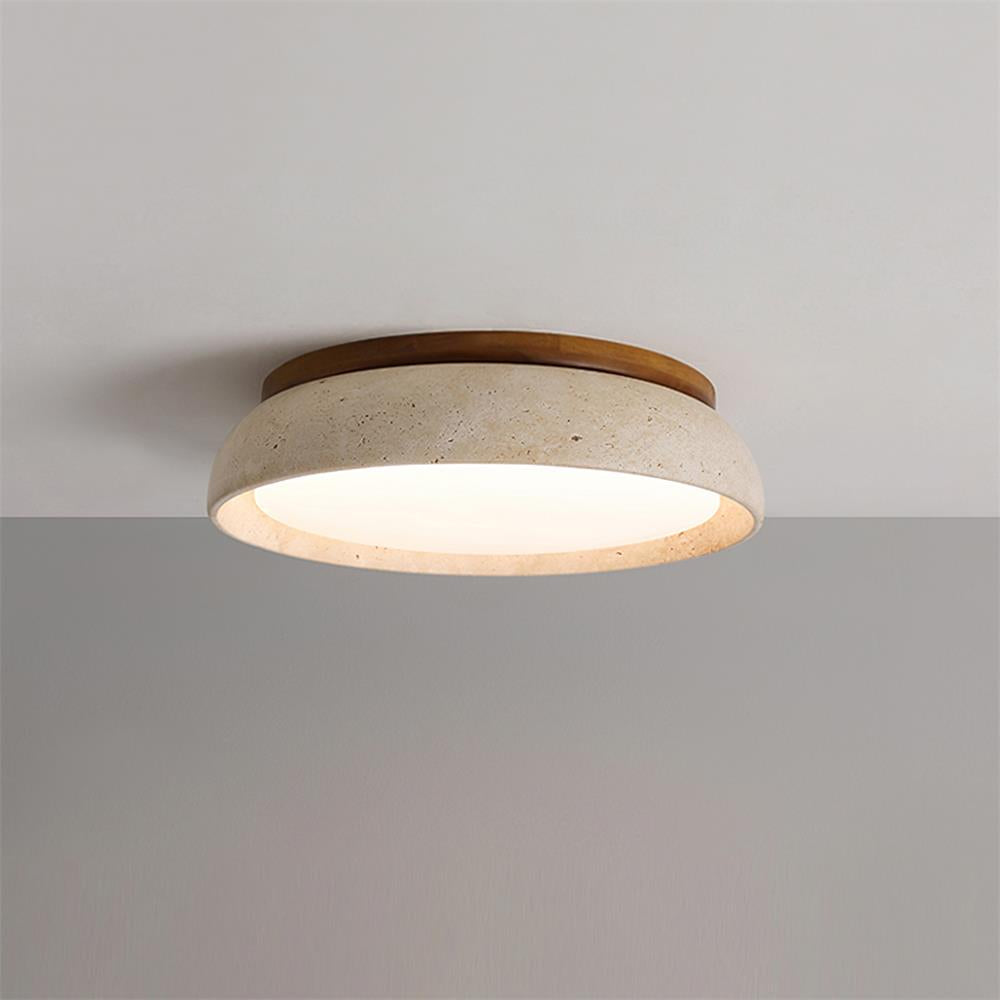 Ritta Lampada da Soffitto in Pietra Travertino