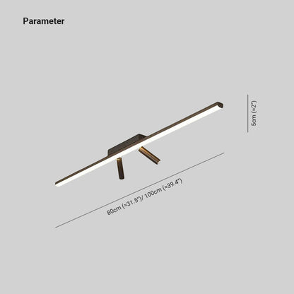 Aim Moderno LED Plafoniera Nero Lineare Semplice